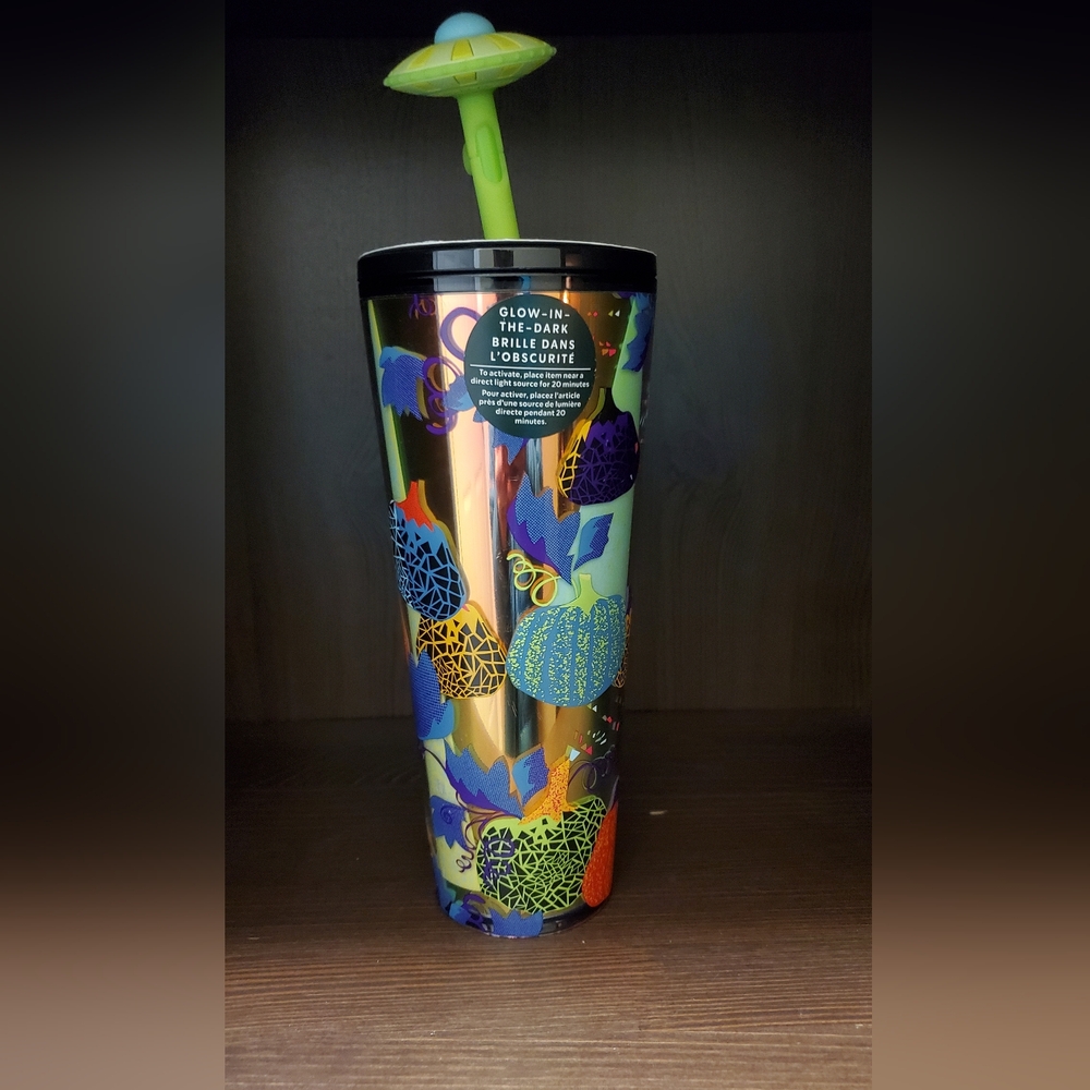 Starbucks Halloween 2024 UFO Glow in the‎ Dark Venti 24oz Tumbler Pumpkins